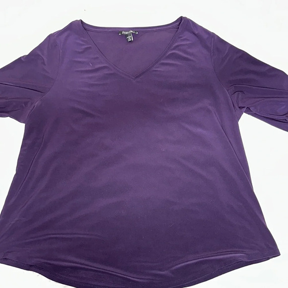 Roz & Ali Tops - Roz & Ali purple Tunic Sz 2x